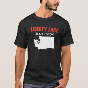 Liberty Lake Washington USA State America Travel W T-Shirt
