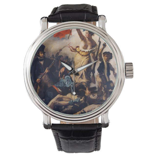 Liberty Leading People Painting Eugène Delacroix Watch (Front)