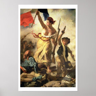 Liberty Leading the People, 28 July 1830 (oil on c Poster