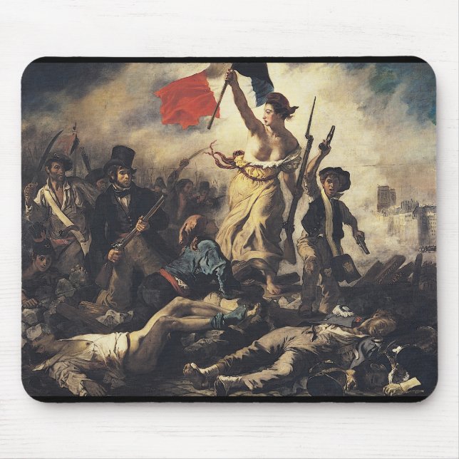 Liberty Leading the People by Eugene Delacroix Mouse Pad (Front)