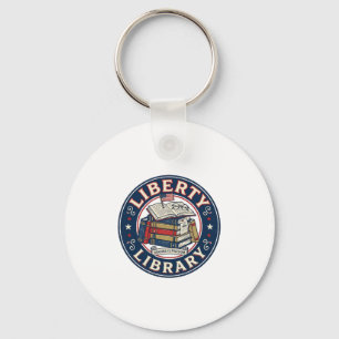 Liberty Library Patriotic Patriotic Library Readin Key Ring