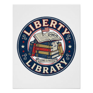 Liberty Library Patriotic Patriotic Library Readin Poster