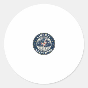 Liberty Lightning Patriotic Patriotic Storm Lightn Classic Round Sticker