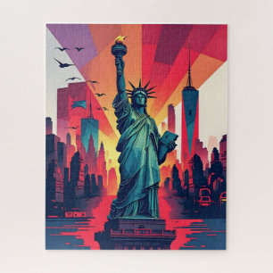 Liberty Lights: New York City Skyline Puzzle