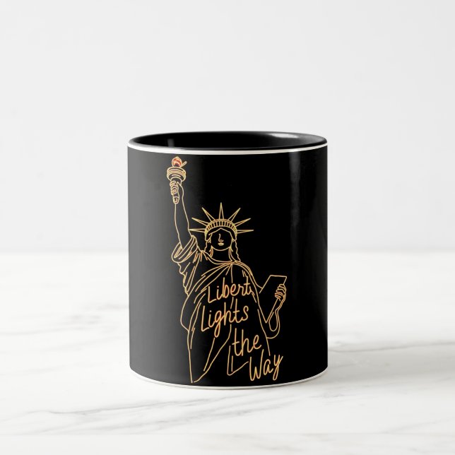 Liberty Lights  Two-Tone Coffee Mug (Center)