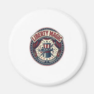 Liberty Magic Patriotic Patriotic Magic Show Vinta Magnet