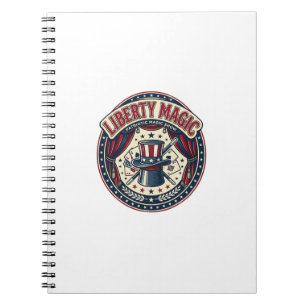 Liberty Magic Patriotic Patriotic Magic Show Vinta Notebook