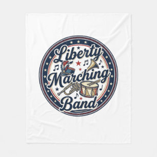 Liberty Marching Band Patriotic Patriotic Marching Fleece Blanket