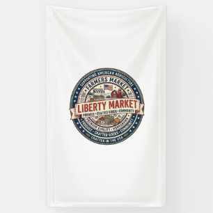 Liberty Market Patriotic Patriotic Farmers Market Banner