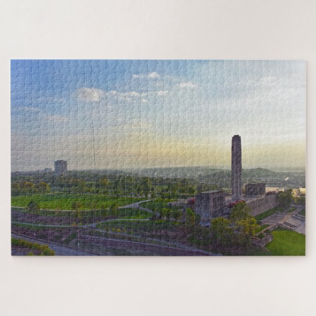 Liberty Memorial and BMA Building, Kansas City Jigsaw Puzzle (Horizontal)