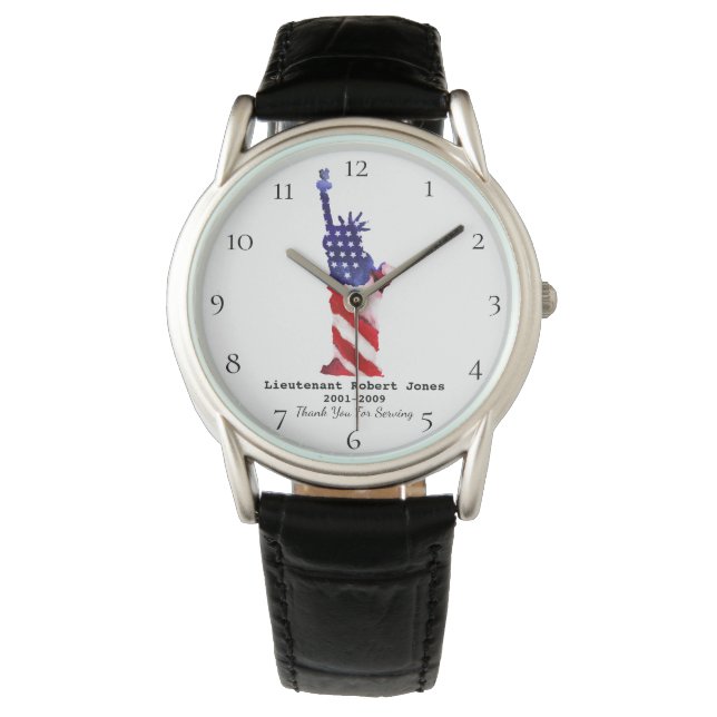 *~* Liberty Military Veteran Red White Blue Watch (Front)