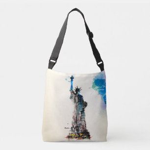 Liberty New York City Travel Love Watercolor Crossbody Bag