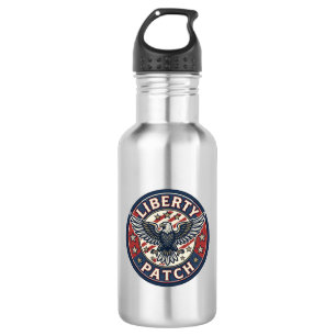 Liberty Patch Patriotic Patriotic Patch Embroidery 532 Ml Water Bottle