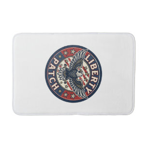 Liberty Patch Patriotic Patriotic Patch Embroidery Bath Mat