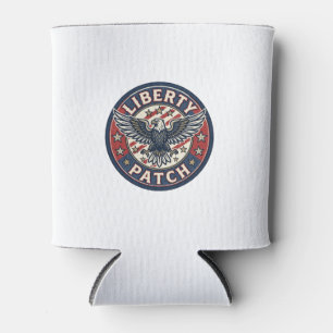 Liberty Patch Patriotic Patriotic Patch Embroidery Can Cooler