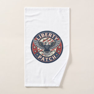 Liberty Patch Patriotic Patriotic Patch Embroidery Hand Towel