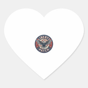 Liberty Patch Patriotic Patriotic Patch Embroidery Heart Sticker