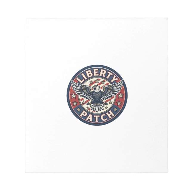 Liberty Patch Patriotic Patriotic Patch Embroidery Notepad (Front)