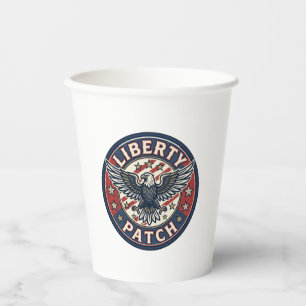 Liberty Patch Patriotic Patriotic Patch Embroidery Paper Cups