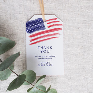 LIBERTY Police Law Enforcement Retirement Party Gift Tags