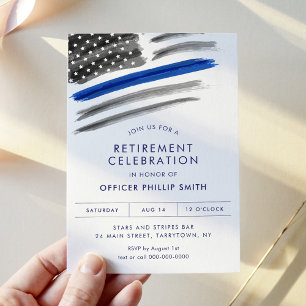 LIBERTY Police Law Enforcement Retirement Party Invitation