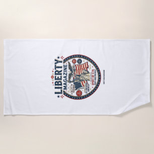 Liberty Popsicle Patriotic Patriotic Ice Cream Pop Beach Towel