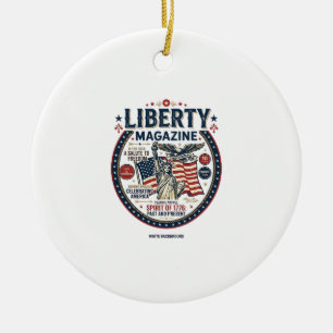 Liberty Popsicle Patriotic Patriotic Ice Cream Pop Ceramic Ornament