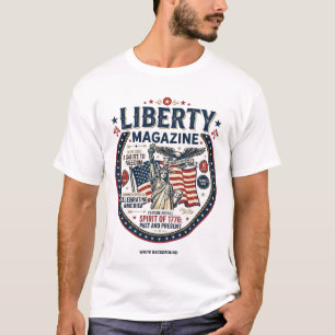 Liberty Popsicle Patriotic Patriotic Ice Cream Pop T-Shirt