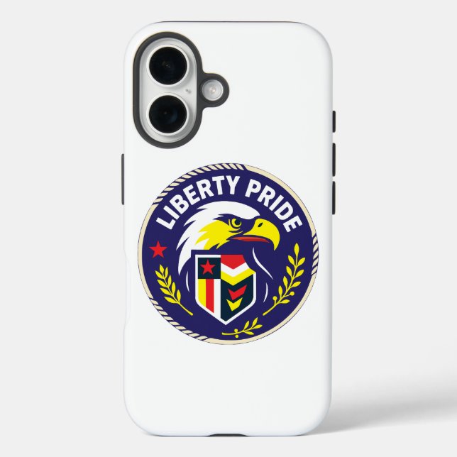 Liberty Pride Eagle Emblem Phone Case – Patriotic  (Back)