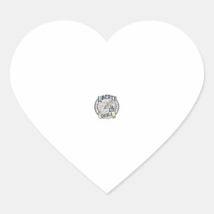 Liberty Quill Patriotic Patriotic Quill Ink Vintag Heart Sticker
