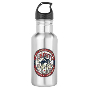 Liberty Rodeo Patriotic Patriotic Rodeo Western US 532 Ml Water Bottle