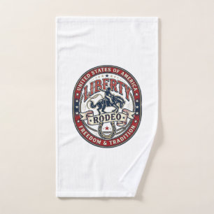 Liberty Rodeo Patriotic Patriotic Rodeo Western US Hand Towel