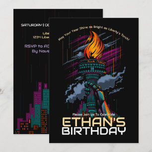 Liberty’s Light Birthday Invitation