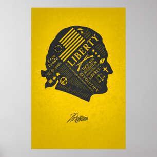 LIBERTY SERIES - Thomas Jefferson Abstract Thought Poster
