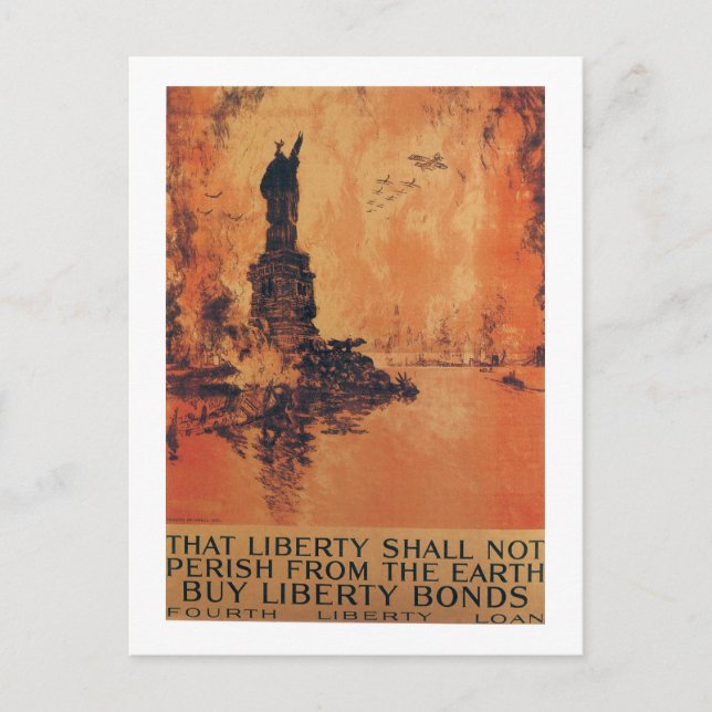 Liberty Shall Not Perish World War 2 Postcard (Front)