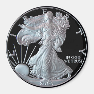 Liberty Silver Dollar Head 2006 Magnet