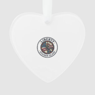 Liberty Stained Glass Patriotic Patriotic Stained Ornament