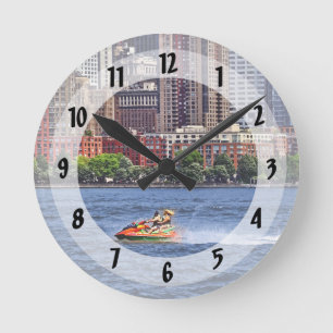Liberty State Park - Jet Ski in Morris Canal Basin Round Clock