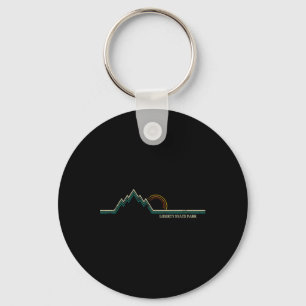 Liberty State Park New Jersey Mountain Retro  Key Ring