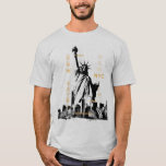 Liberty Statue New York Nyc Mens Ash Grey T-Shirt<br><div class="desc">Nyc Brooklyn Bridge Liberty Statue New York City Manhattan Elegant Template Men's Basic Ash Grey T-Shirt.</div>