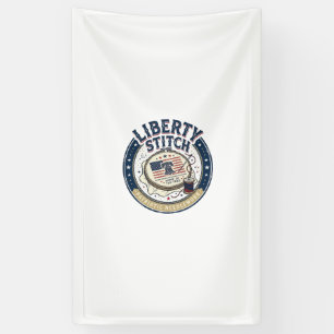 Liberty Stitch Patriotic Patriotic Embroidery Need Banner