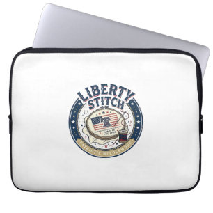 Liberty Stitch Patriotic Patriotic Embroidery Need Laptop Sleeve