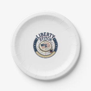 Liberty Stitch Patriotic Patriotic Embroidery Need Paper Plate