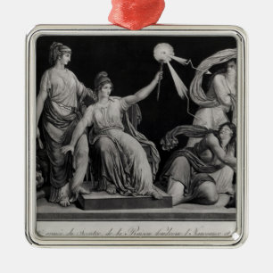 Liberty, striking down Ignorance and Fantacism Metal Ornament