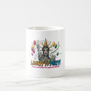Liberty to Party Statue of Liberty Celebration  Coffee Mug