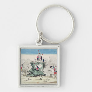 Liberty toppling the statue of the Greatest Key Ring