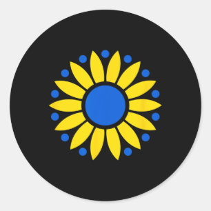 Liberty Ukraine Foundation Print With Flower Of Un Classic Round Sticker