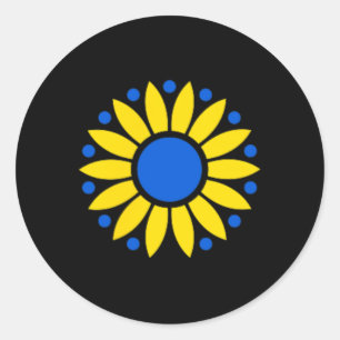 Liberty Ukraine Foundation Print With The Flower O Classic Round Sticker