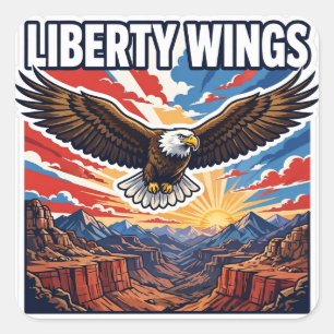 Liberty Wings Sticker — Bald Eagle Canyon Sunset P
