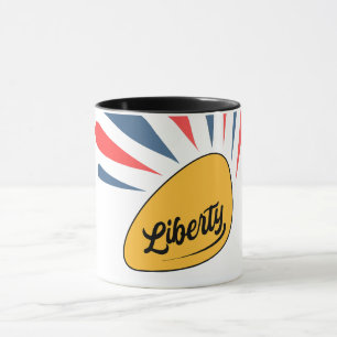 Liberty with Radiant Rays Design for 4th of July Mug